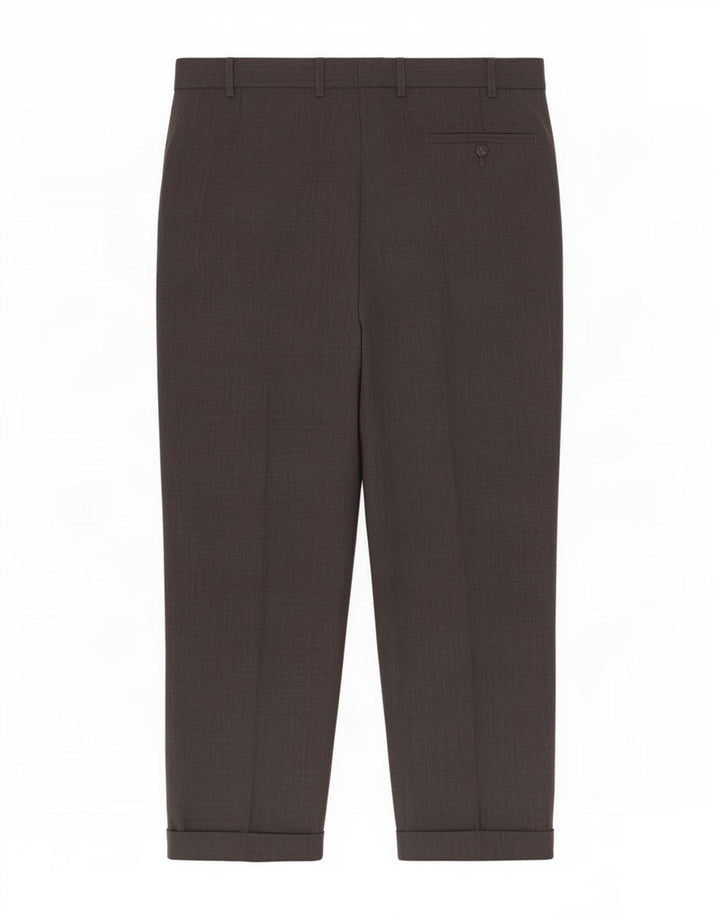 Marks & Spencer Pantalón de traje con pinzas para hombre W38 L29 Poliéster gris