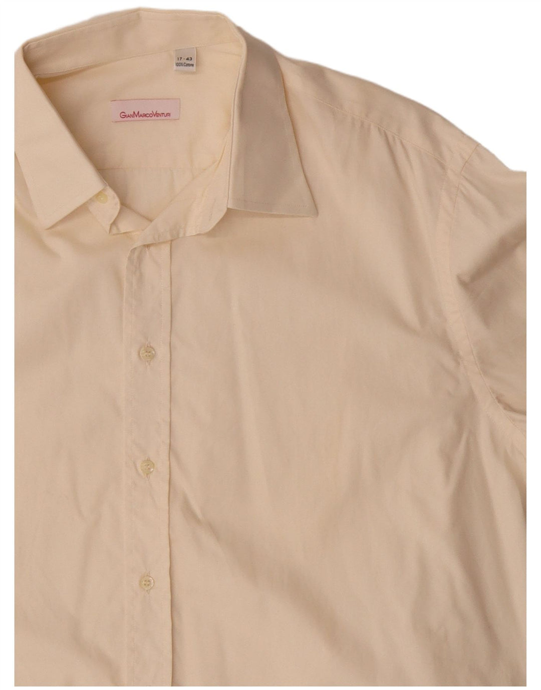 Gian Marco Venturi Camisa Hombre Talla 17 43 XL Algodón Beige