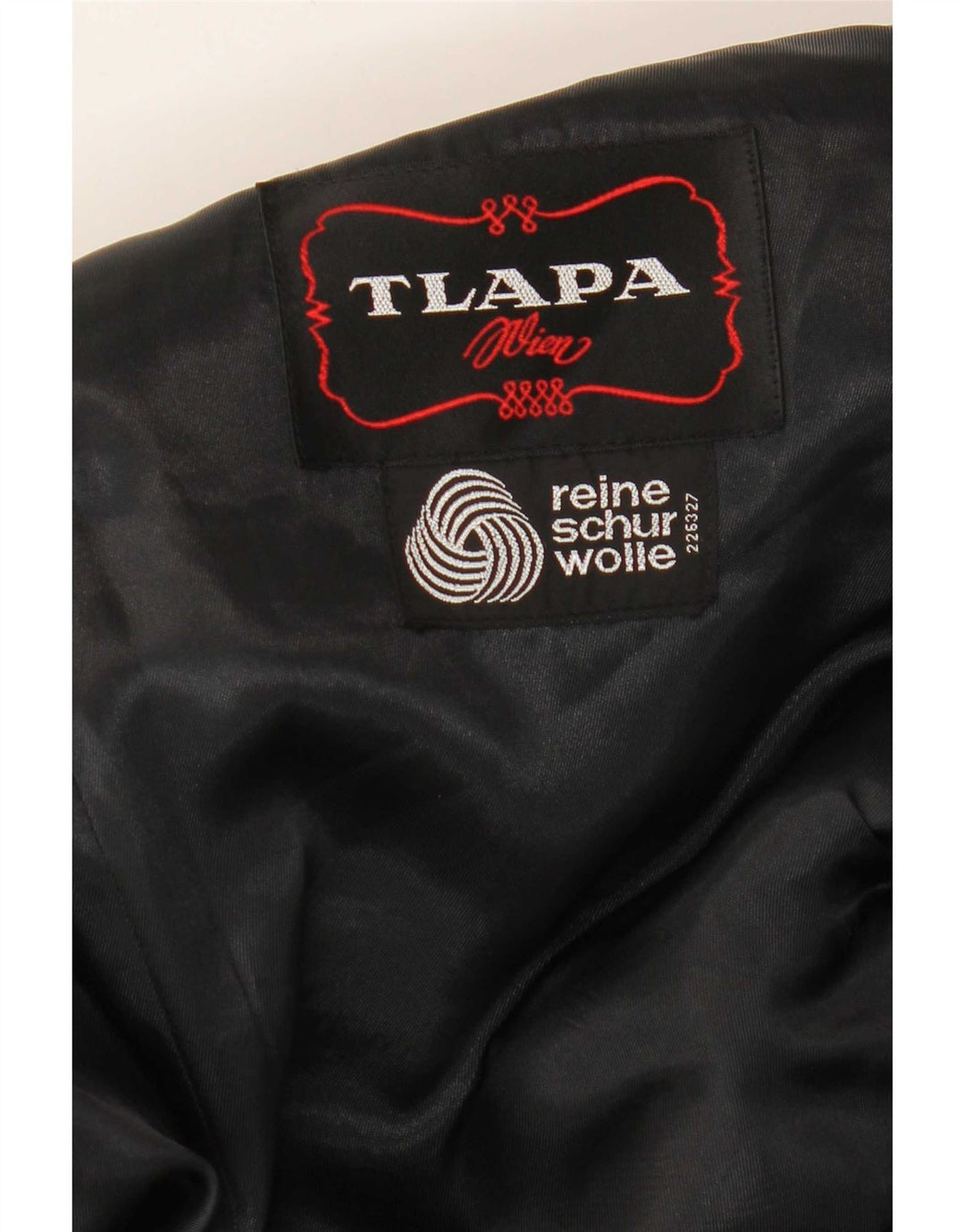 TLAPA Chaqueta tipo blazer con 1 botón para hombre UK 38 Mediana Lana virgen negra