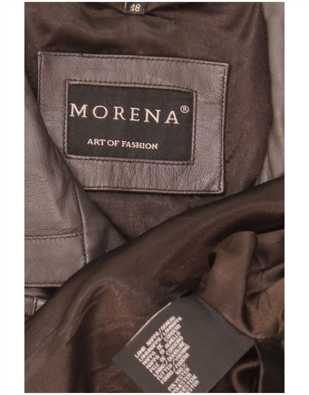 Morena Chaqueta de Cuero Mujer EU 48 2XL Cuero Marrón