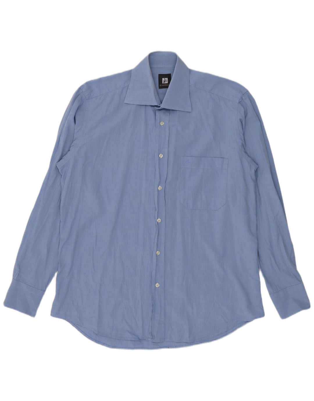 Roccobarocco Camisa para hombre Talla 15 1/2 39 Azul mediano