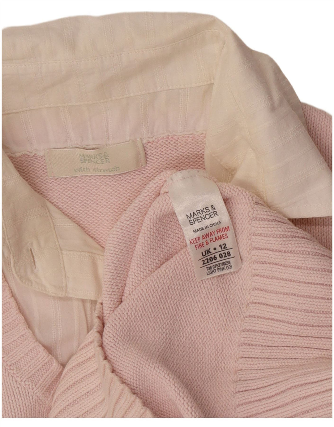 Marks & Spencer - Jersey de cuello polo para mujer, talla 40, color rosa medio