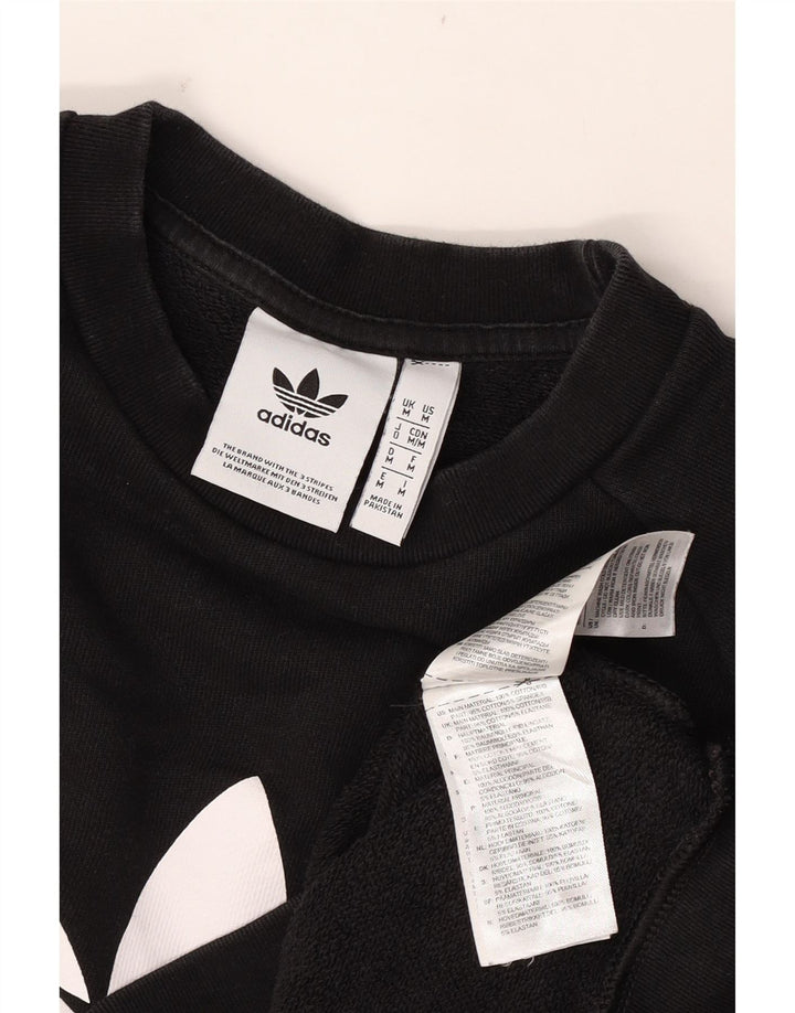Adidas Hombre Sudadera Gráfica Jumper Medium Negro Algodón