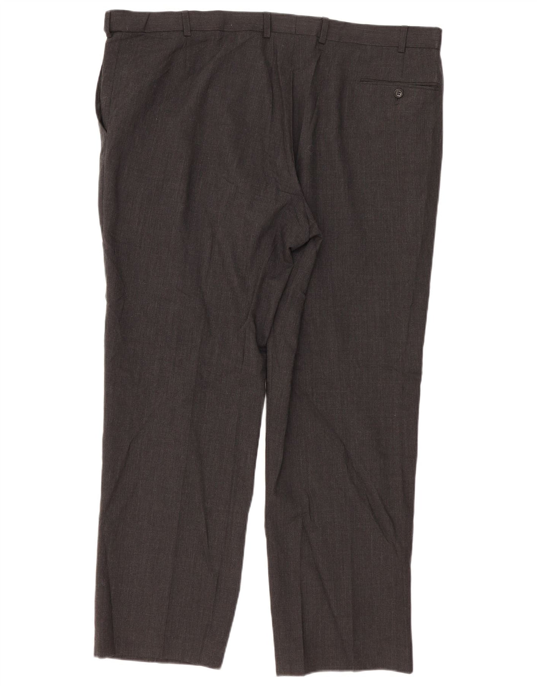 Marks & Spencer Pantalón de traje de corte regular para hombre W44 L31 Lana gris