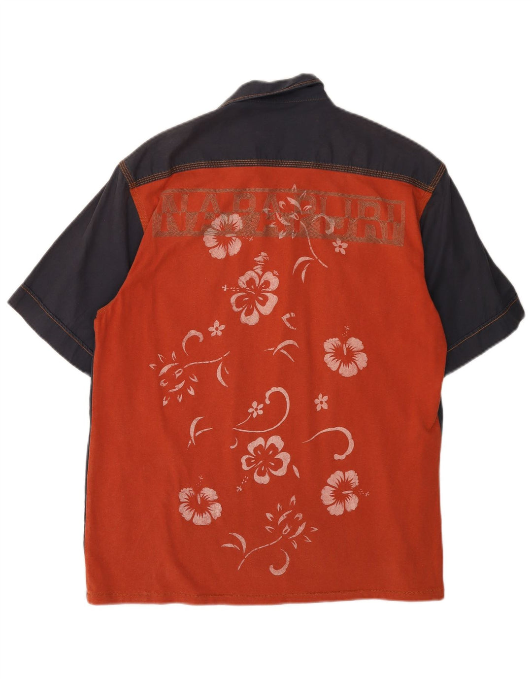 NAPAPIJRI Camisa estampada de manga corta para hombre Azul marino medio Floral