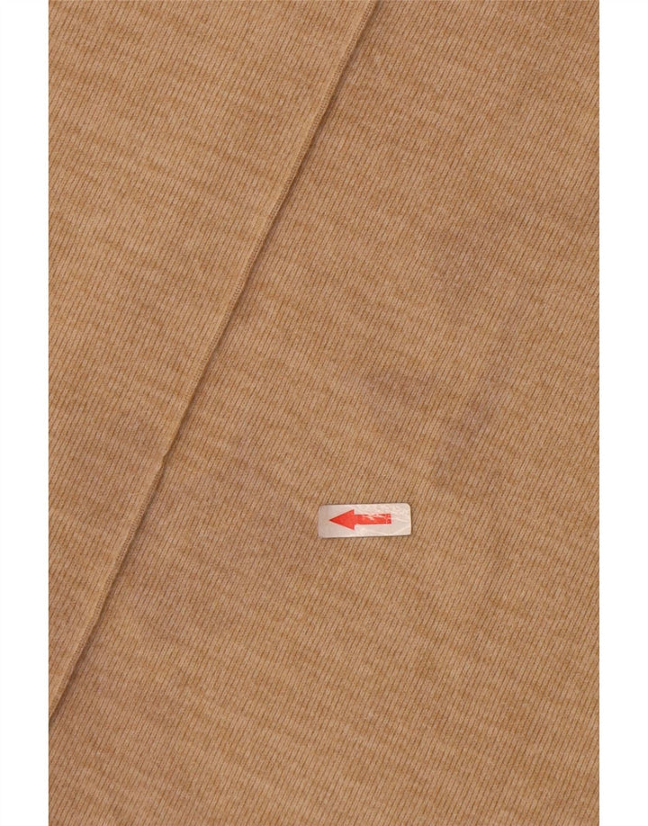 Zara Mujer Vestido Recto UK 8 Pequeño Algodón Beige
