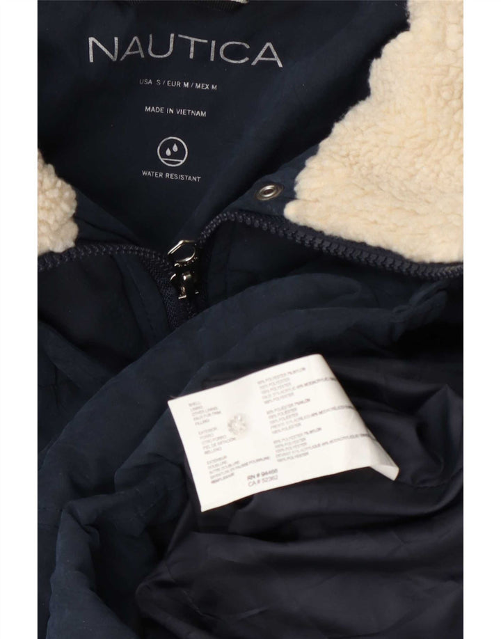 Nautica Chaqueta acolchada con capucha para mujer UK 40 Mediana Azul marino Poliéster