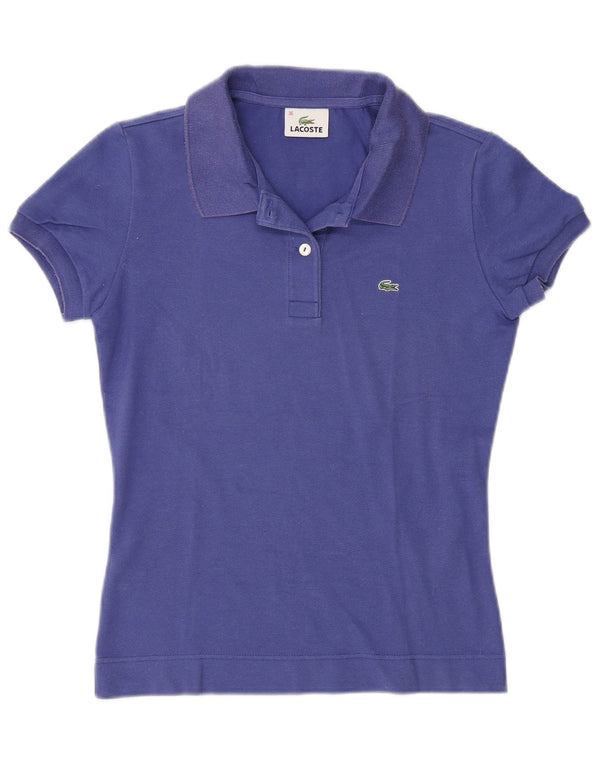 Polo Lacoste Mujer Talla 36 Pequeño Algodón Púrpura