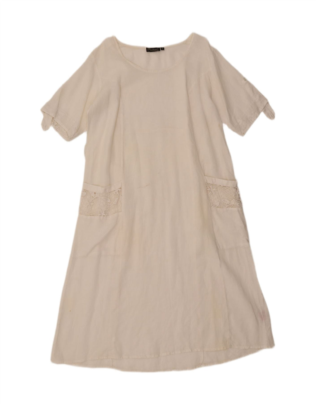 Positano by Jean Paul Vestido acampanado extragrande para mujer UK 40 Mediano Blanco roto