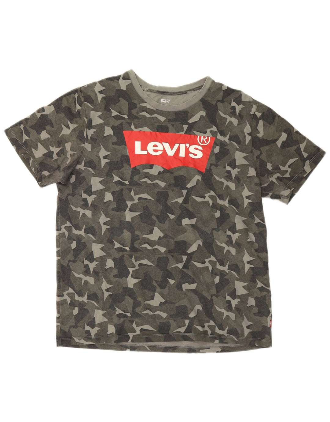 Levi's Camiseta gráfica para hombre Top grande de algodón con camuflaje multicolor