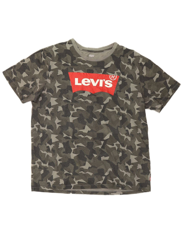 Levi's Camiseta gráfica para hombre Top grande de algodón con camuflaje multicolor