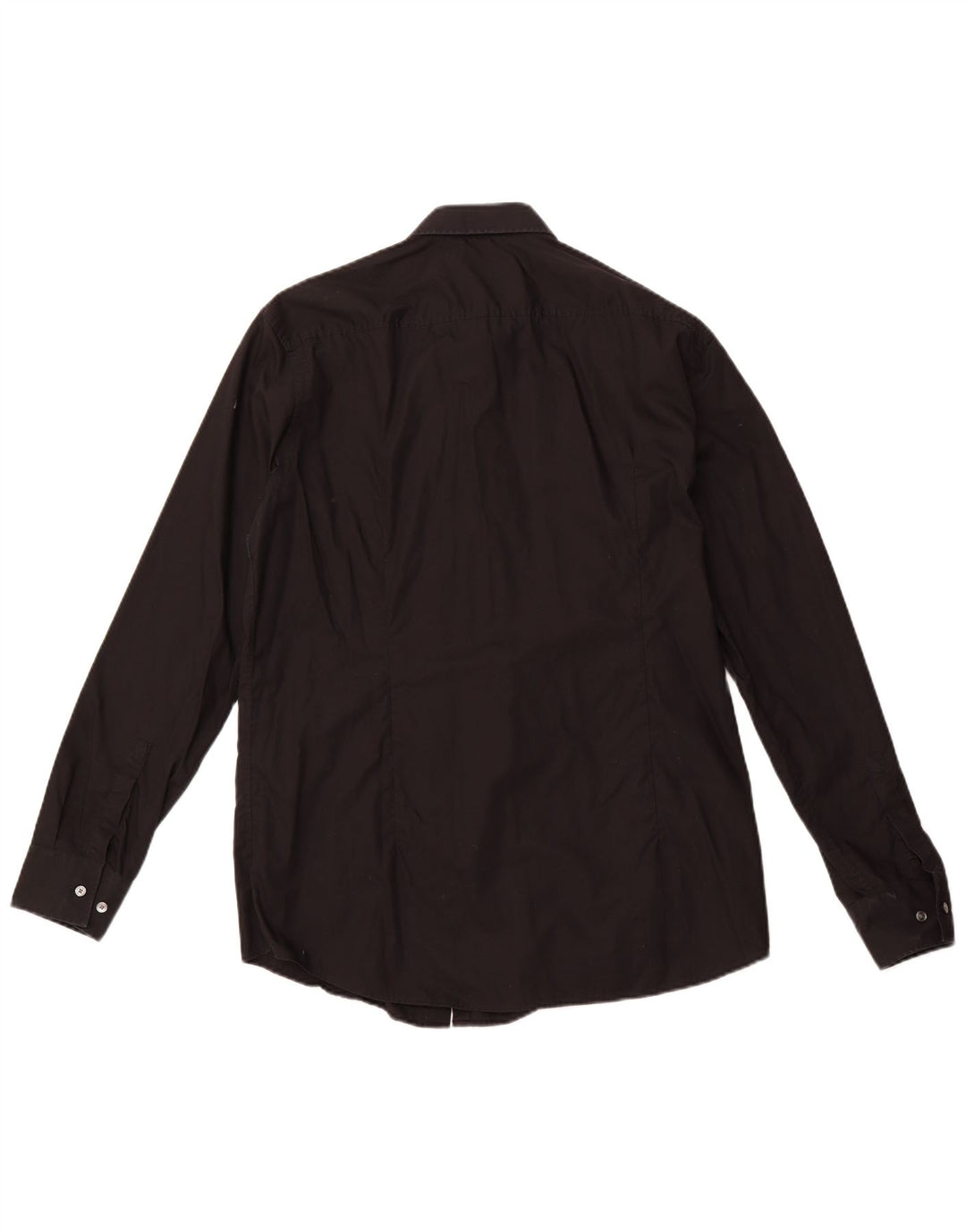 Camisa HUGO BOSS Slim Fit para hombre Talla 44 17 1/2 XL Algodón negro