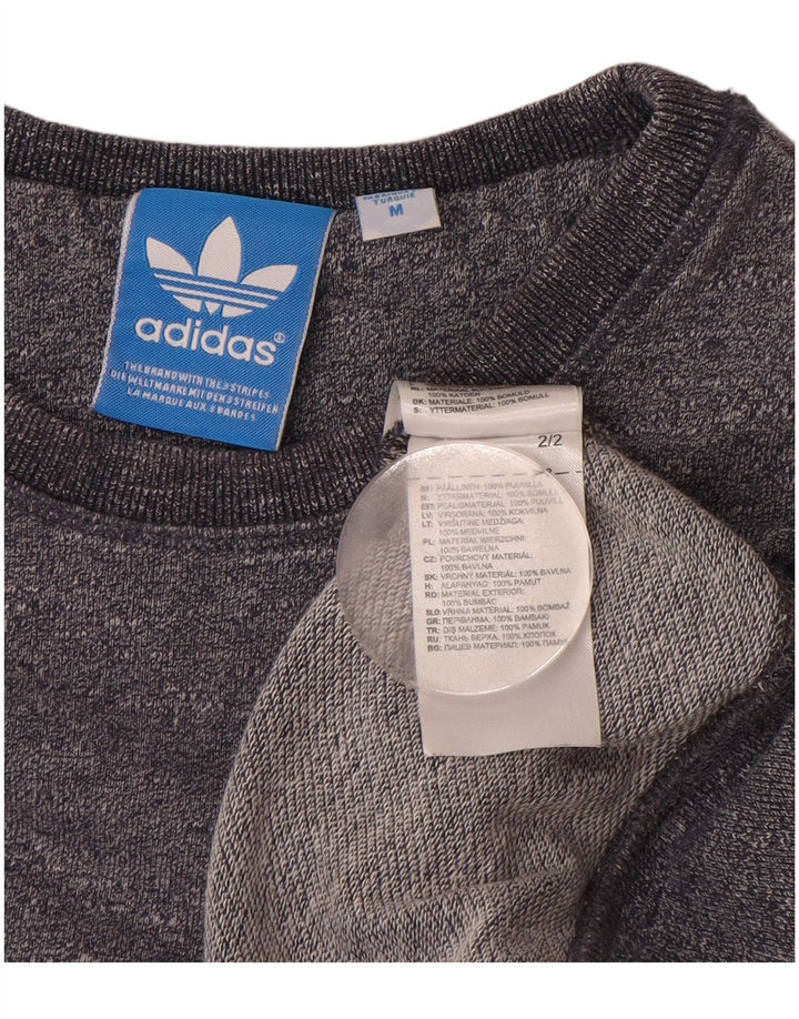 ADIDAS Hombre Sudadera Jumper Medium Azul Marino Moteado Algodón