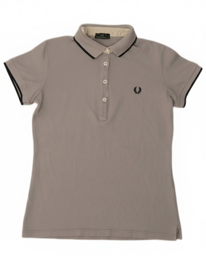 Fred Perry Polo para mujer UK 44 Grande Gris