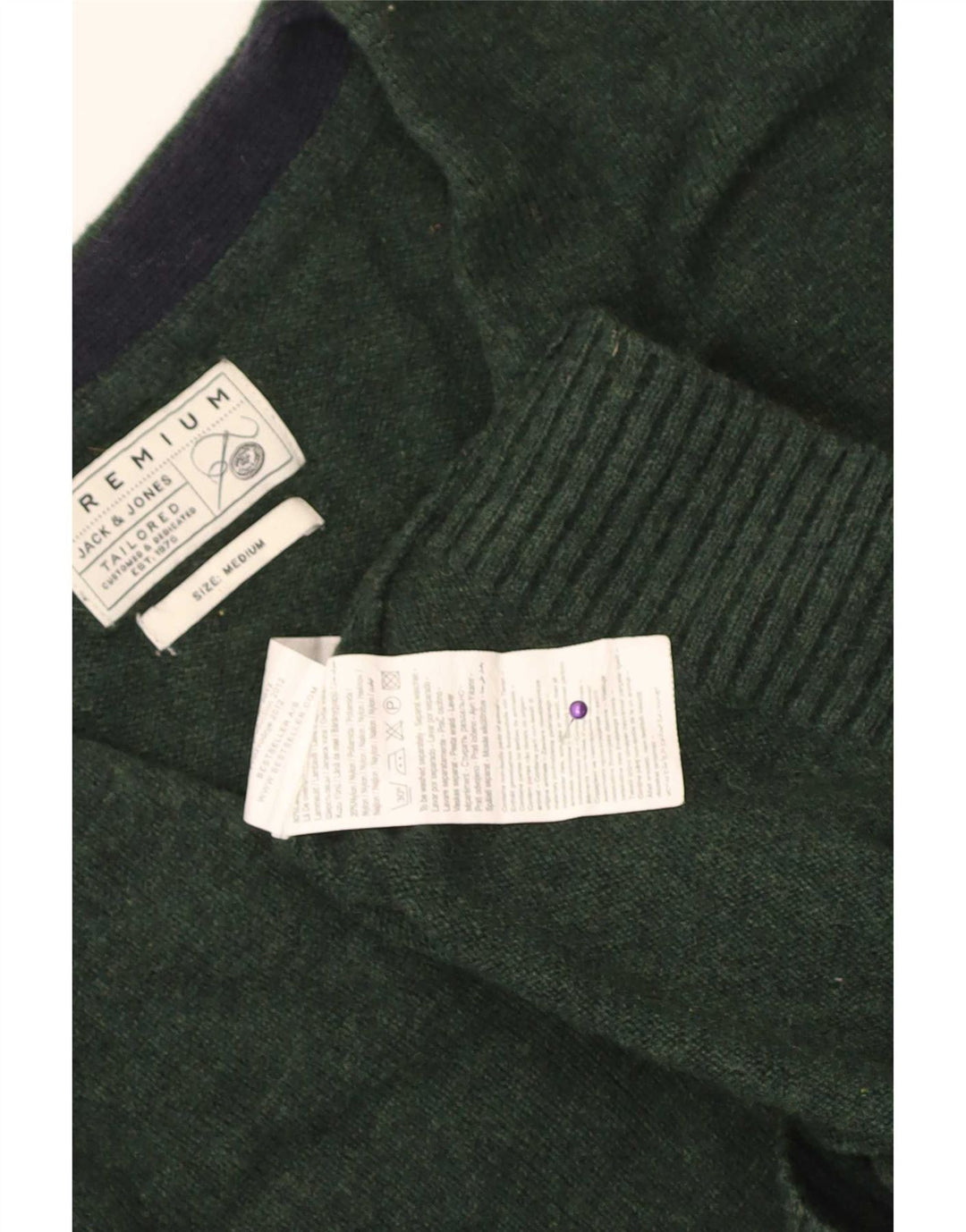 Jack & Jones Hombre Cárdigan Suéter De Lana De Cordero Verde Medio