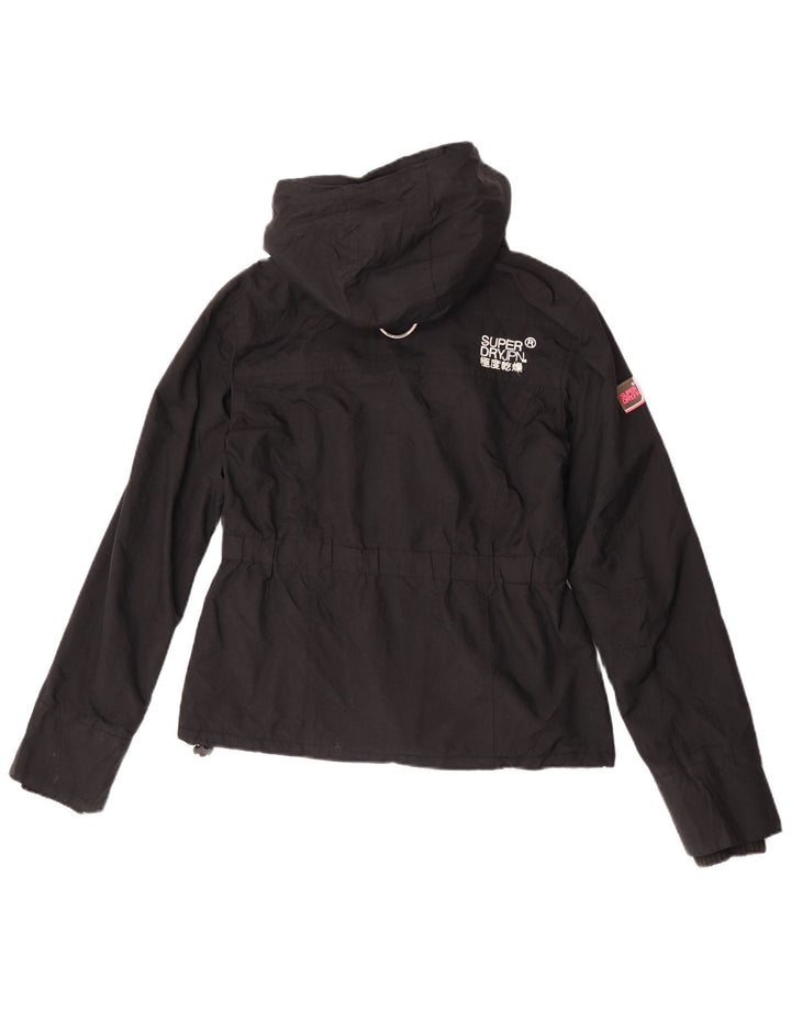 Superdry Chaqueta Cortavientos Con Capucha Gráfica Para Mujer UK 44 Mediano Negro