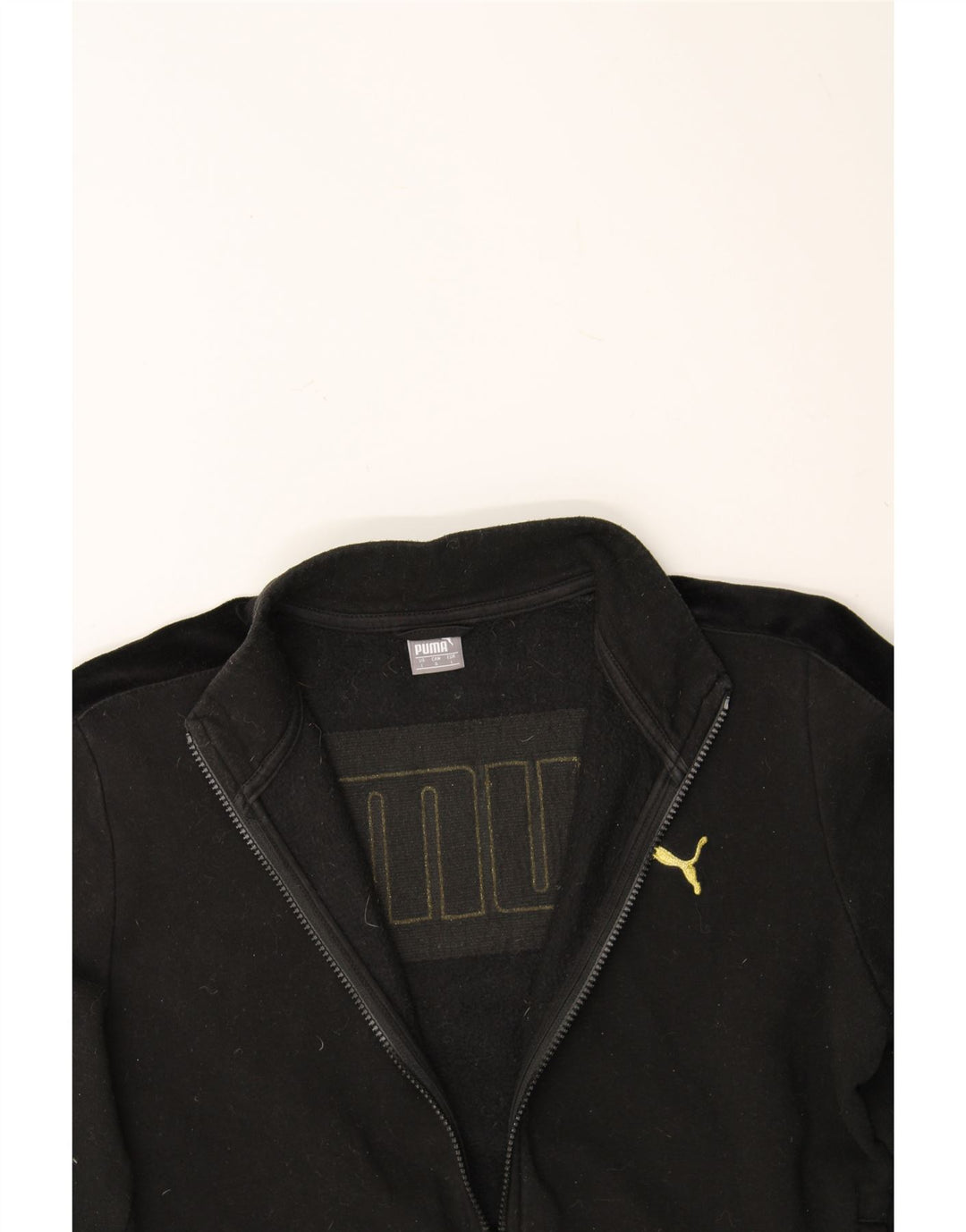 PUMA Womens Graphic Tracksuit Top Jacket UK 16 Large Black Vintage Puma and Second-Hand Puma from Messina Hembry 