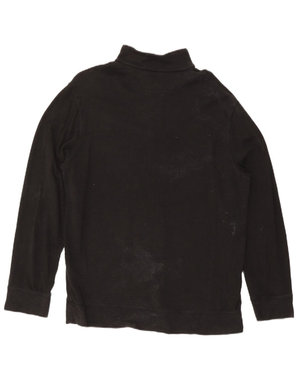 Polo Ralph Lauren - Sudadera con cuello y cremallera para hombre, talla grande, algodón negro