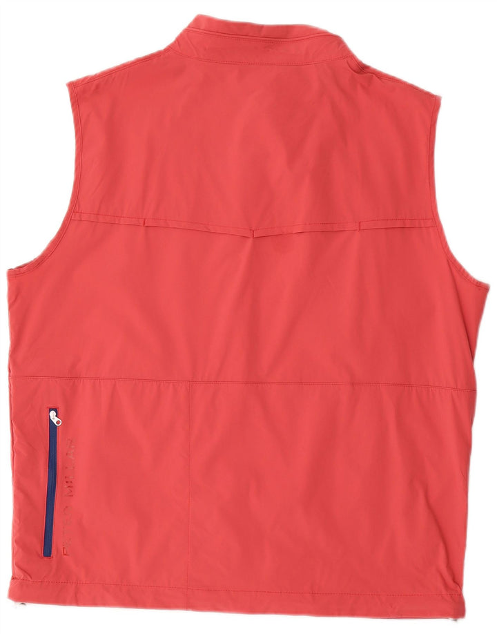 Peter Millar Chaqueta superior de chándal sin mangas para hombre Poliéster rojo grande