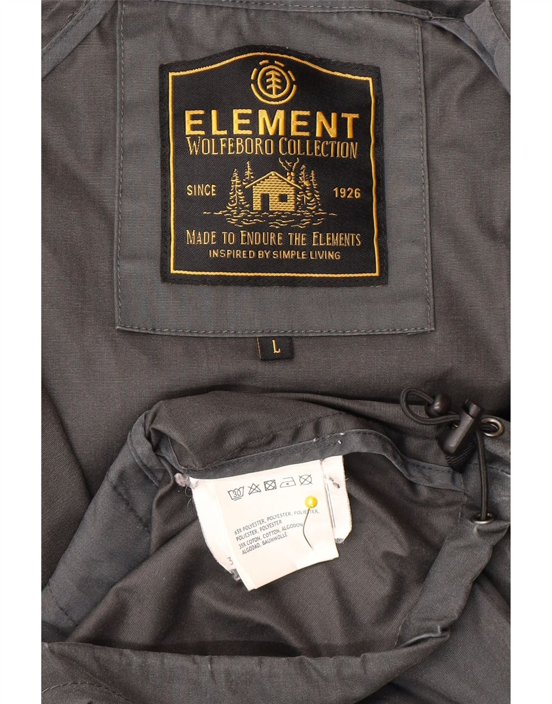 Chaqueta bomber con capucha para hombre Element UK 40 Poliéster gris grande