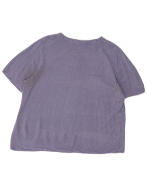 Marks & Spencer Jersey de Cuello Redondo para Mujer UK 40 XL Púrpura