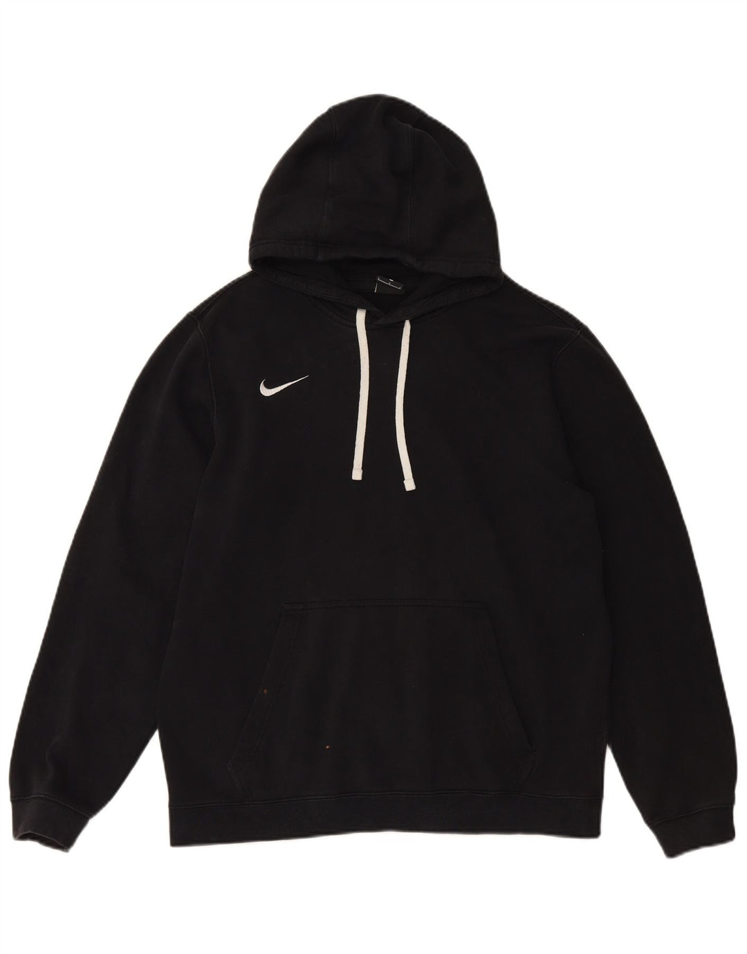 NIKE Sudadera con capucha para hombre, talla grande, algodón negro