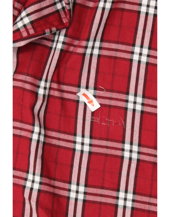 Chaps Camisa de franela para hombre XL Algodón a cuadros rojos