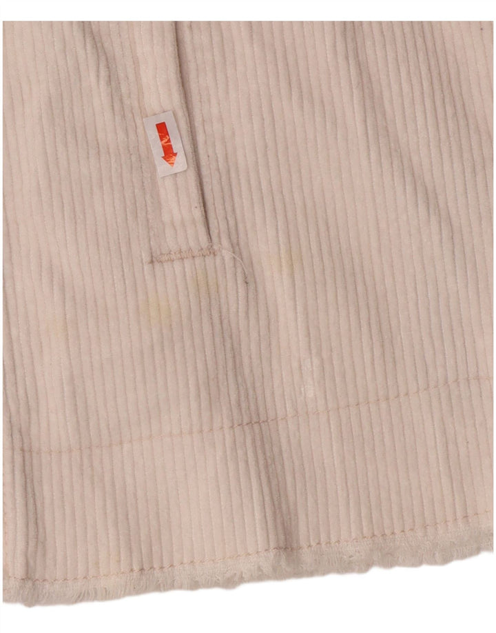 ZARA Chaqueta de pana extragrande para mujer Reino Unido 46 Grande Algodón blanco roto