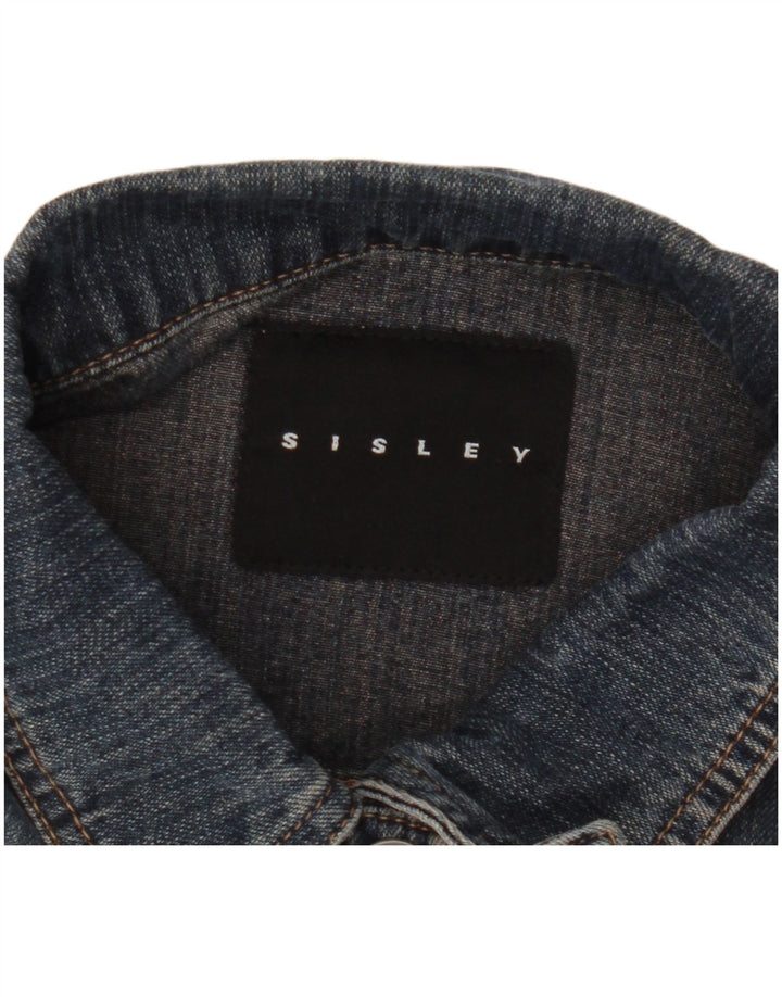 Sisley Chaqueta vaquera para mujer UK 44 Grande Algodón azul