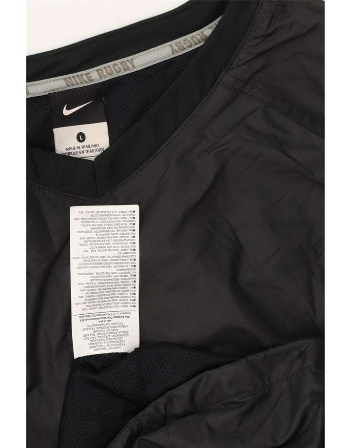 NIKE Hombre Jersey Chándal Top Grande Poliéster Negro