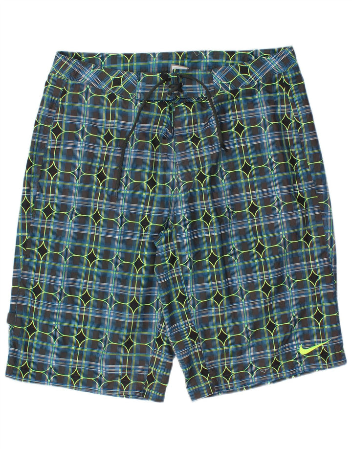 Bañador Nike Hombre Azul Medio A Cuadros Poliéster