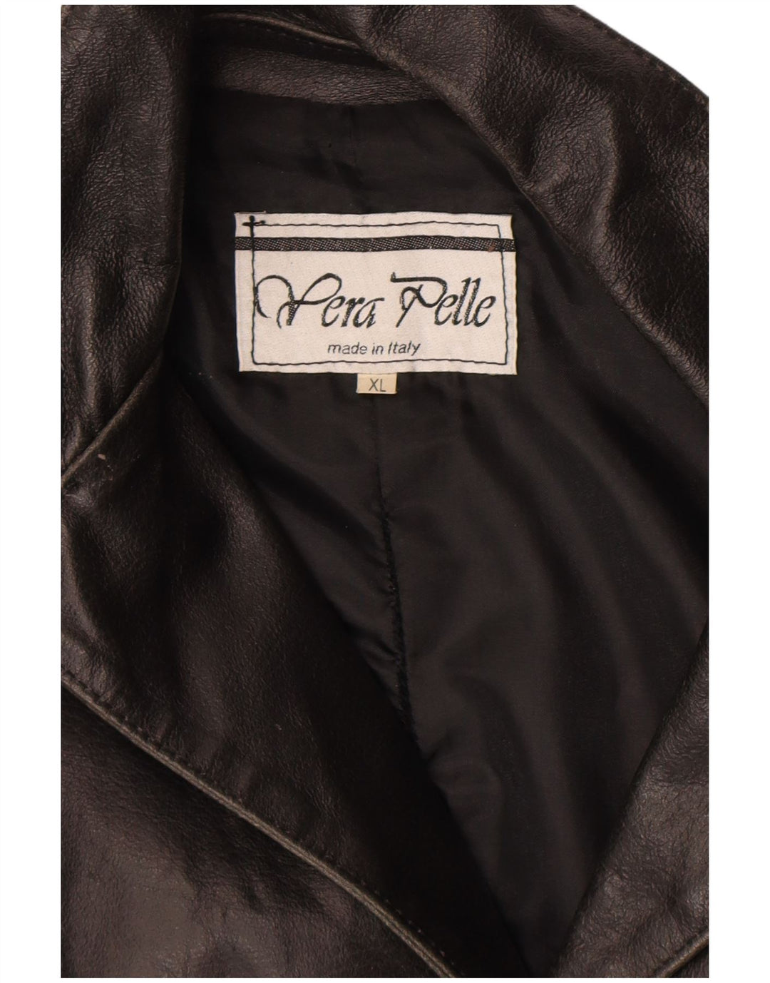 Vintage mujer chaqueta de cuero Reino Unido 18 XL cuero negro