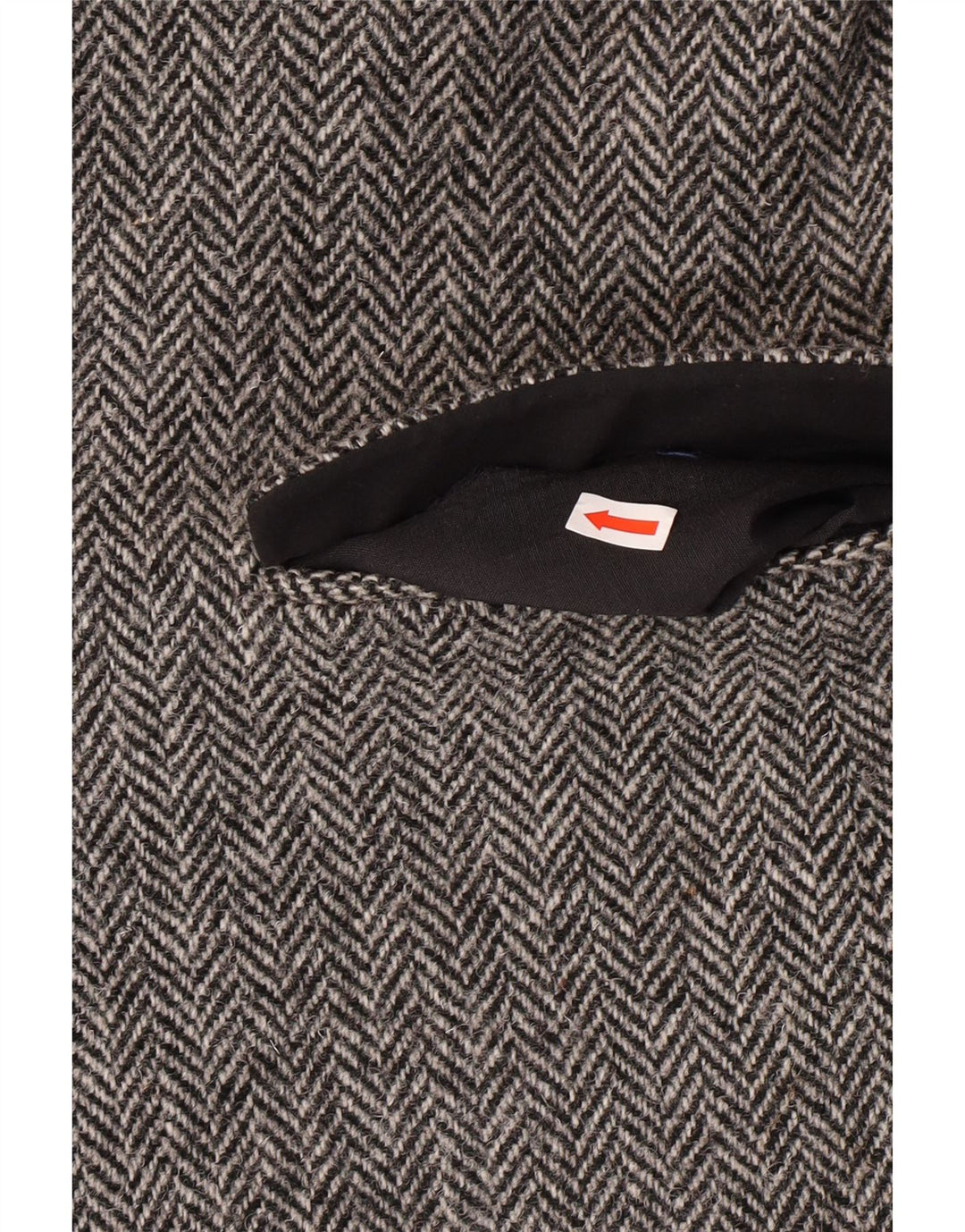 HARRIS TWEED Chaqueta Blazer para Hombre Reino Unido 40 Grande Gris Herringbone Classic