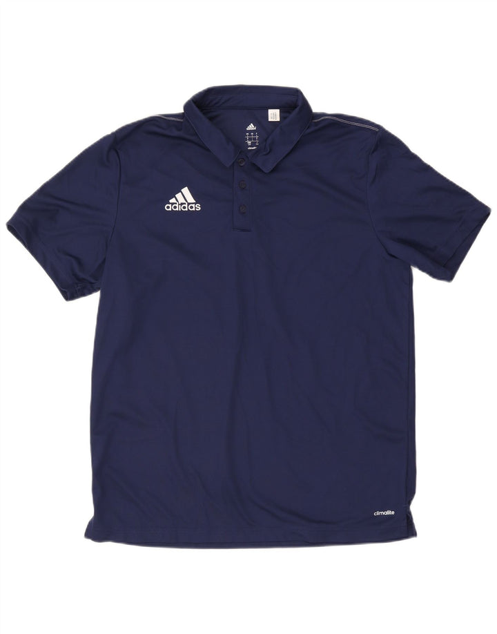 Adidas Mens Climalite Polo Camisa Grande Azul Marino Poliéster