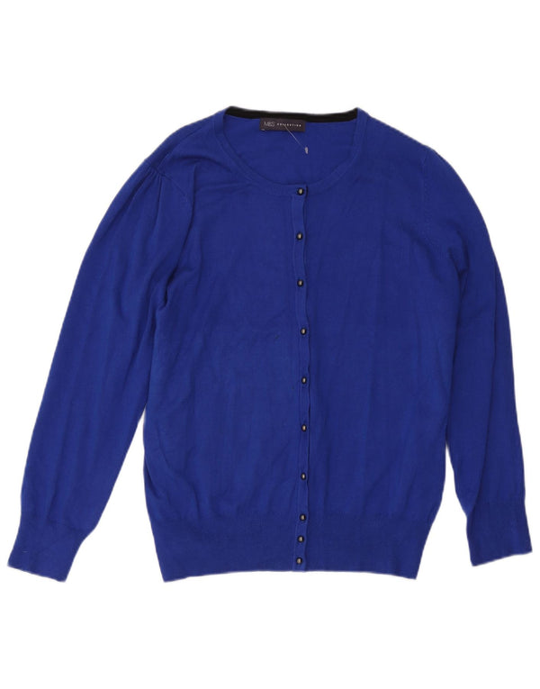 Marks & Spencer Suéter Cárdigan para Mujer UK 22 3XL Viscosa Azul