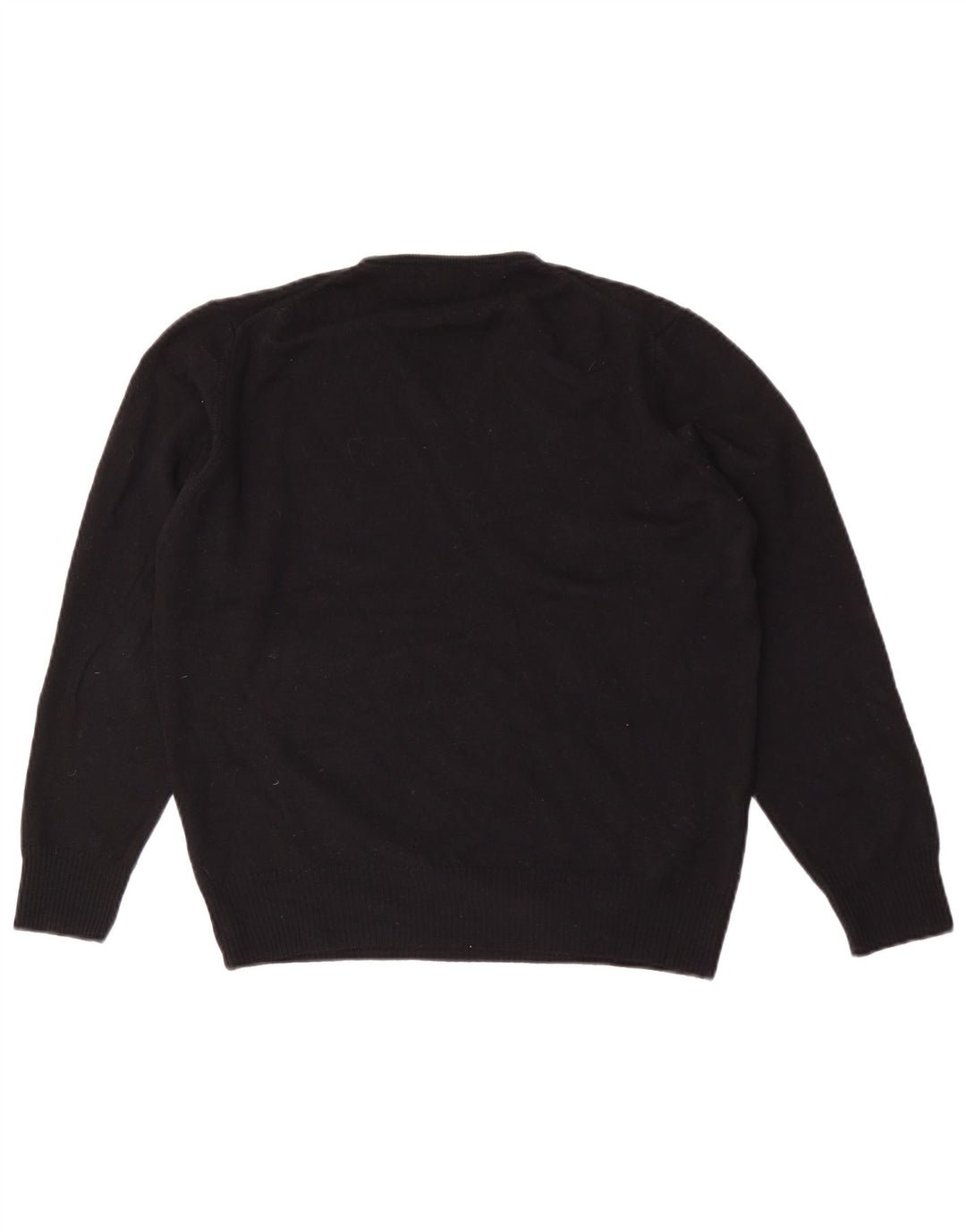 Zara Hombre Jersey Con Cuello En V Jersey Grande De Lana Negra