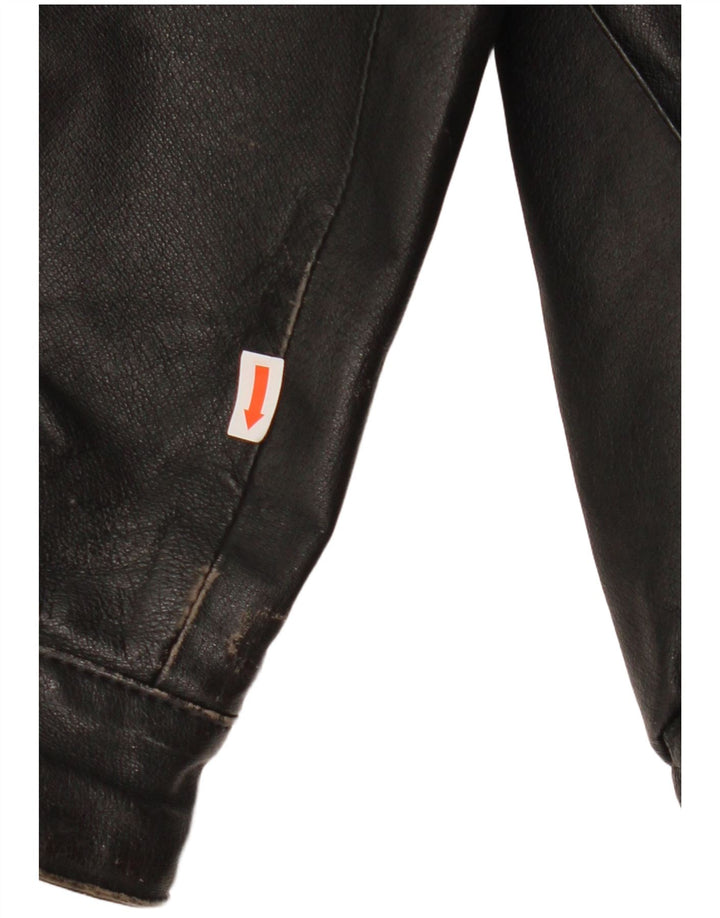 C & A Chaqueta de cuero para hombre EU 54 2XL Cuero negro