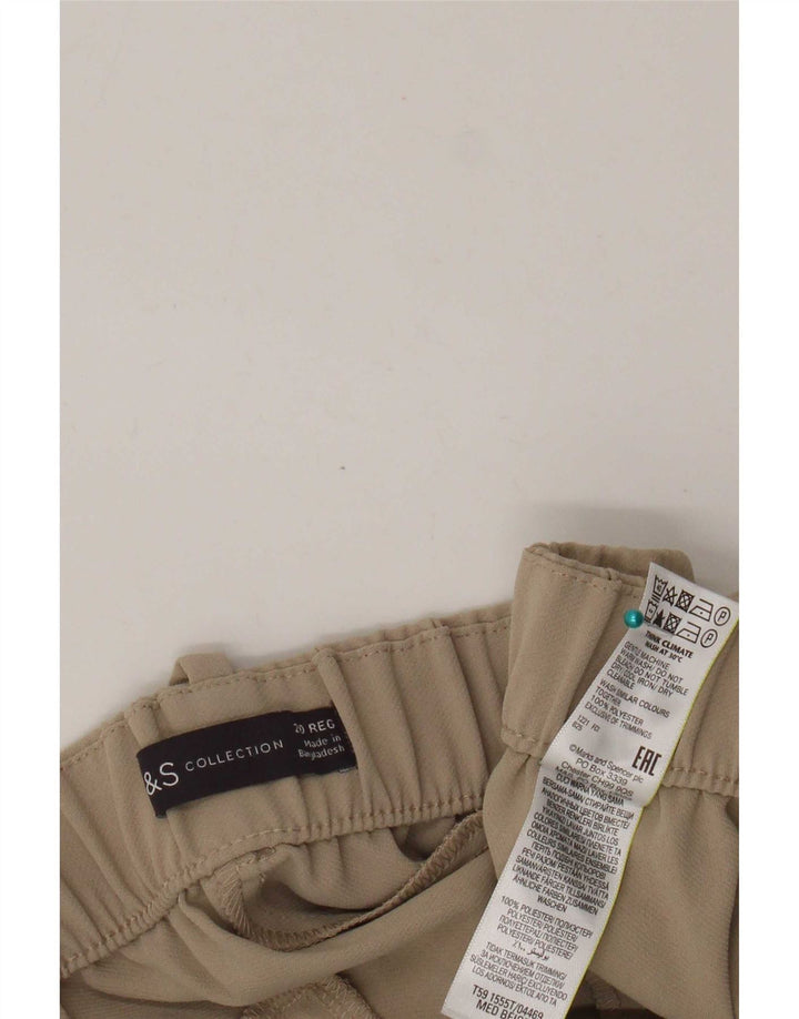 Marks & Spencer Pantalones cortos chinos para mujer UK 20 2XL W42 Poliéster beige