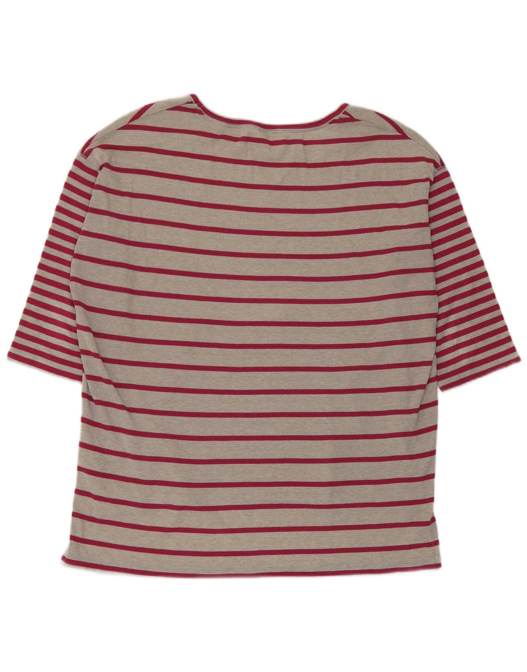 Marks & Spencer Camiseta para Mujer Top UK 44 Grande Gris Rayas Poliéster