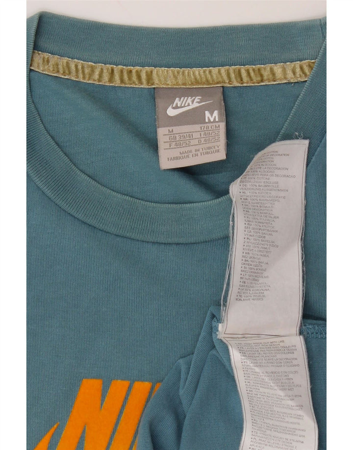 Nike Camiseta gráfica para hombre Top UK 39/41 Algodón azul medio