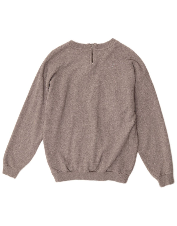 Adidas Sudadera de gran tamaño con gráfico para mujer UK 6 XS Gris Algodón
