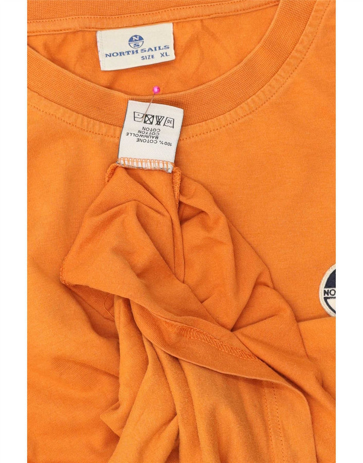 North Sails Camiseta Hombre Manga Larga XL Naranja Algodón