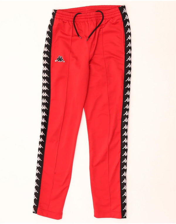 Kappa Mens Graphic Chándal Pantalones UK 10 Small Rojo Colorblock