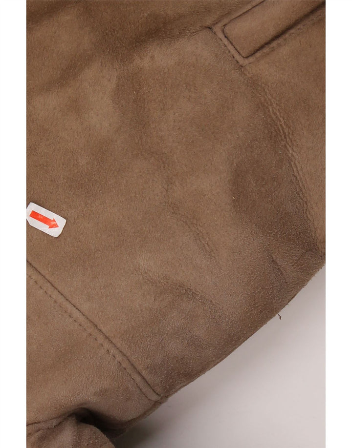 Vintage mujer shearling abrigo EU 42 grande beige shearling