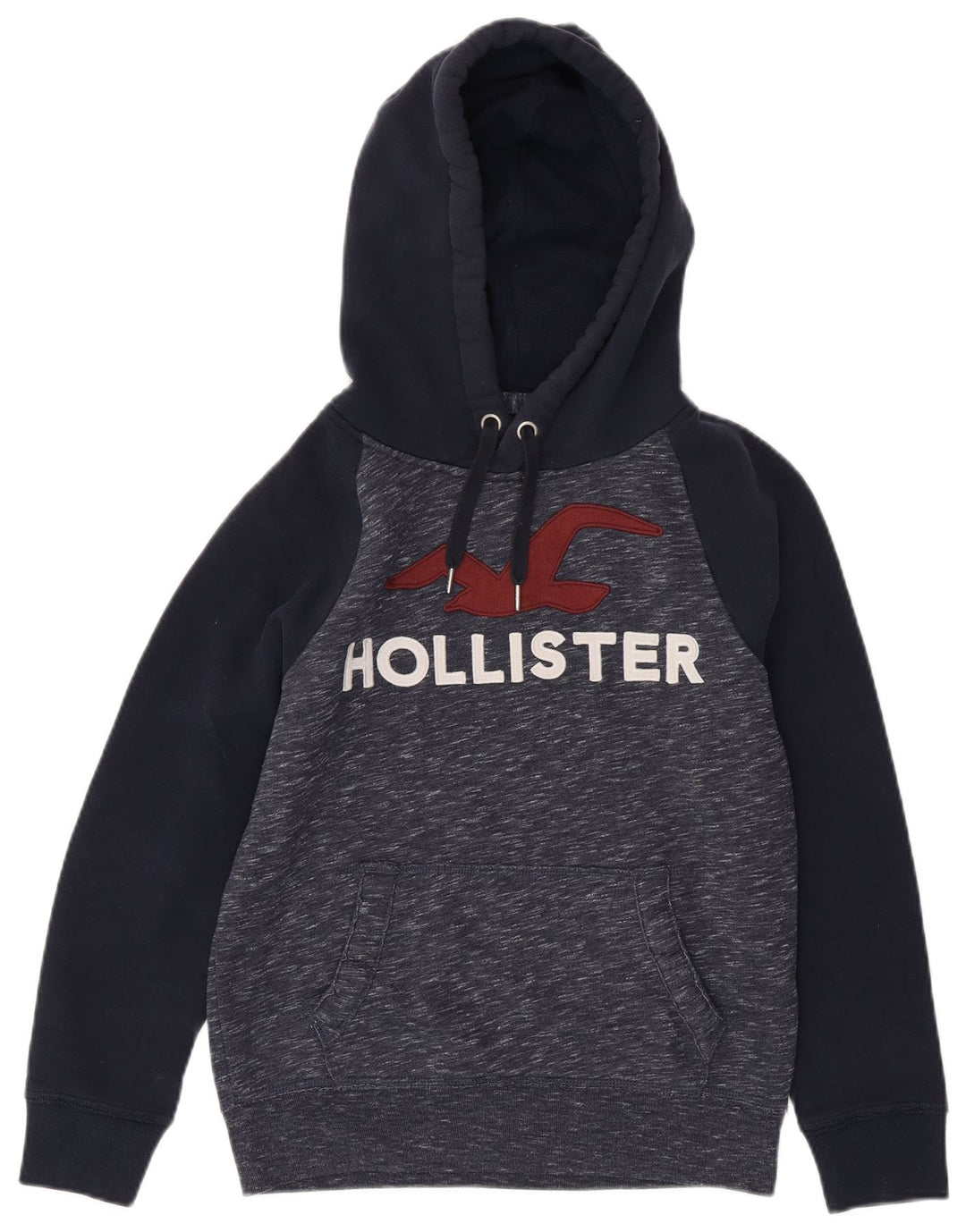 HOLLISTER Jersey con capucha gráfica para hombre XS Azul marino Colorblock Algodón