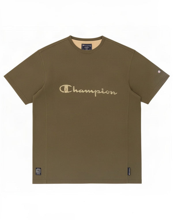 Champion Camiseta gráfica para hombre Top Large Khaki Cotton