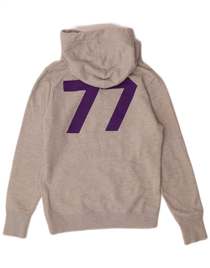 Superdry Jersey con capucha gráfica para mujer Reino Unido 40 Algodón gris medio