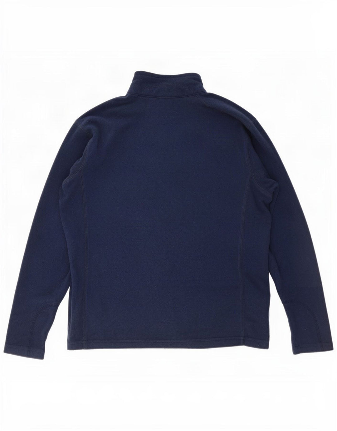Columbia Jersey de forro polar con cremallera y cuello para hombre, tamaño grande, poliéster azul marino