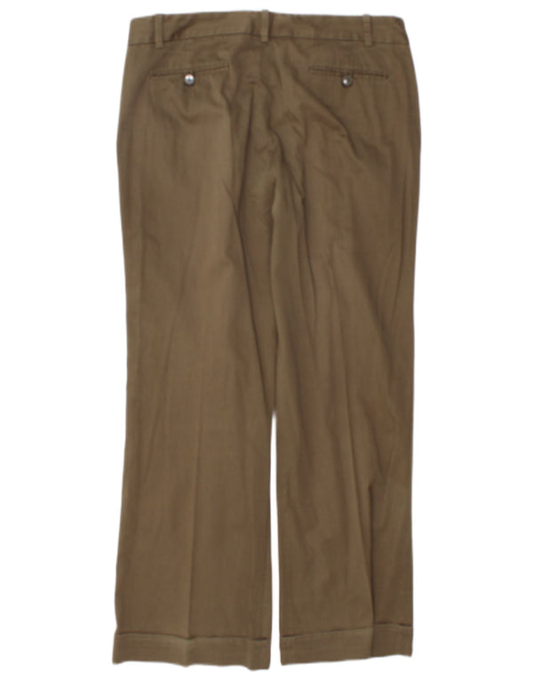 Zara Pantalón chino holgado para mujer EU 40 Medium W30 L29 Algodón verde