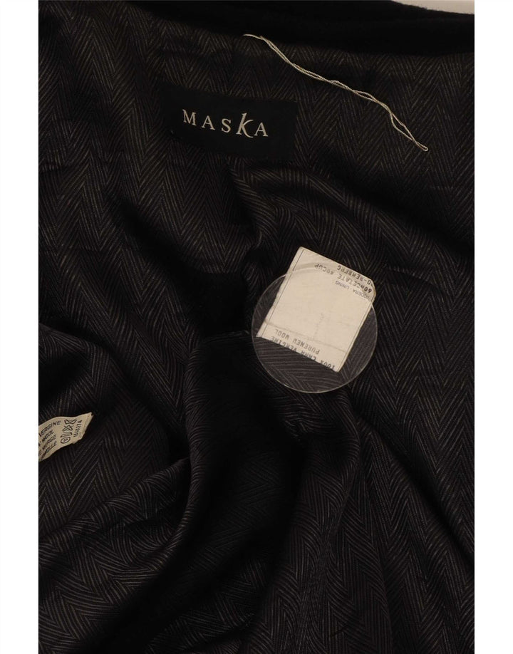 Maska Abrigo cruzado para mujer UK 40 Large Lana virgen negra